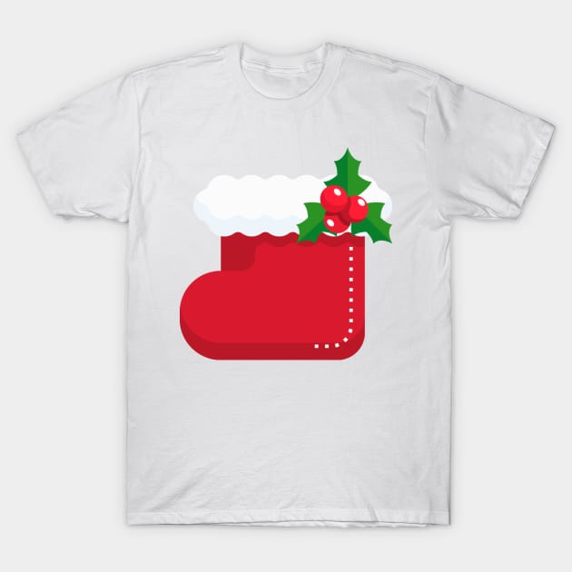 Christmas Sock T-Shirt by Visualism